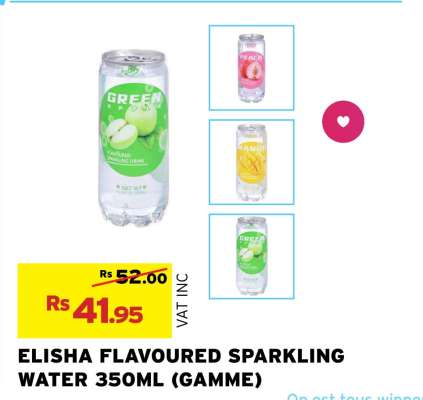 ELISHA FLAVOURED SPARKLING WATER 350ML (GAMME)