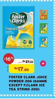 FOSTER CLARK JUICE POWDER 20G (GAMME EXCEPT F.CLARK ICE TEA STRING 20G)