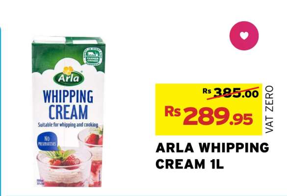 ARLA WHIPPING CREAM 1L