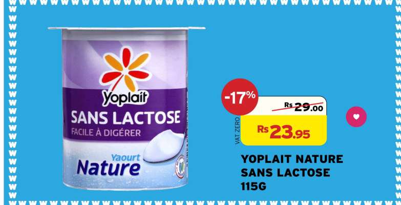 YOPLAIT NATURE SANS LACTOSE 115G
