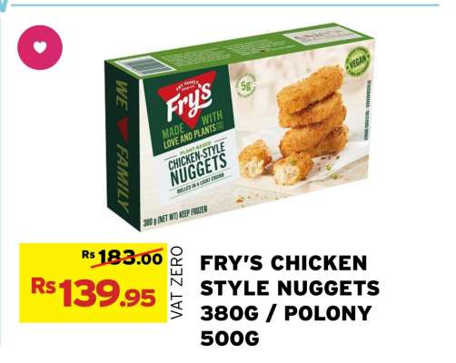 FRY’S CHICKEN STYLE NUGGETS 380G / POLONY 500G