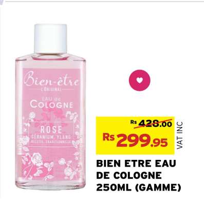 BIEN ETRE EAU DE COLOGNE 250ML (GAMME)