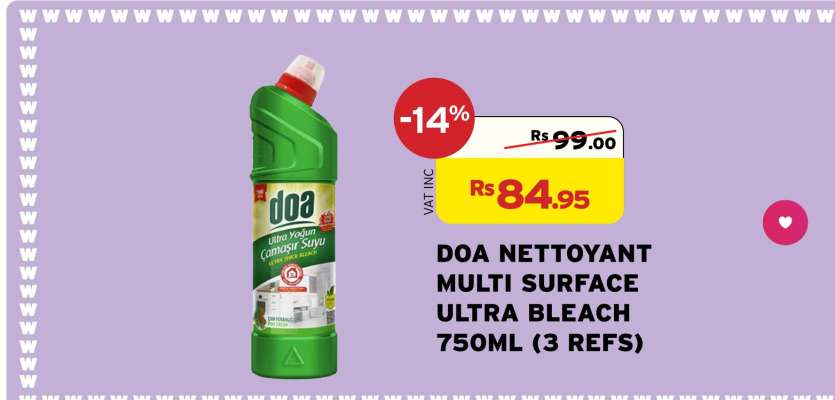 DOA NETTOYANT MULTI SURFACE ULTRA BLEACH 750ML (3 REFS)