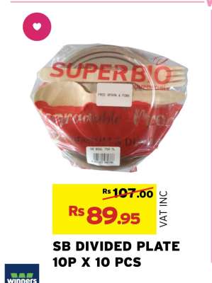 SB DIVIDED PLATE 10P X 10 PCS