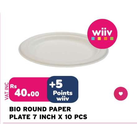 BIO ROUND PAPER PLATE 7 INCH X 10 PCS