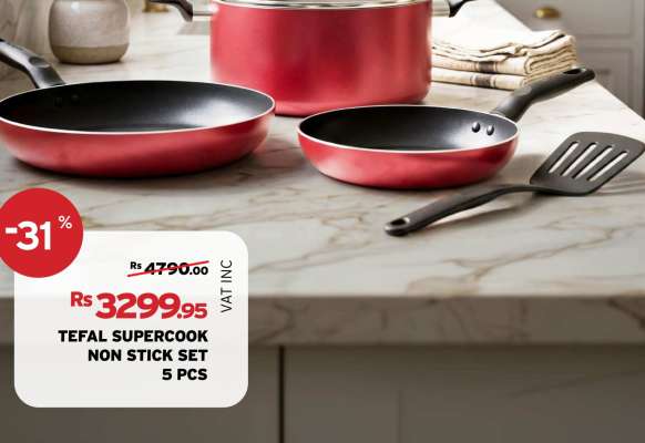 TEFAL SUPERCOOK NON STICK SET 5 PCS