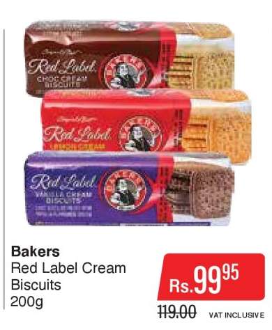 Bakers Red Label Cream Biscuits