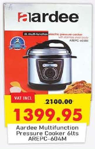 Aardee Multifunction Pressure Cooker 6lts AREPC-604M