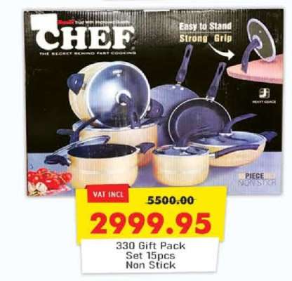 330 Gift Pack Set 15pcs Non Stick