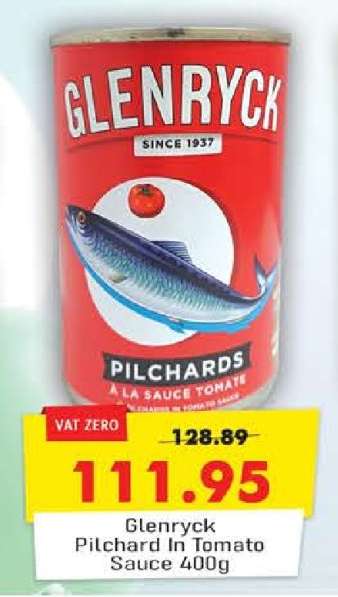 Glenryck Pilchard In Tomato Sauce 400g