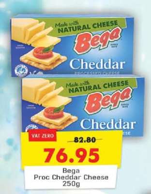 Bega Proc Cheddar Cheese 250g