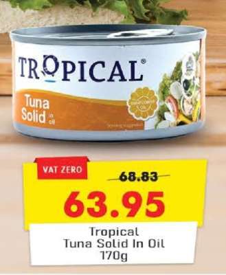 TROPICAL TUNA SOLID IN OIL 170G