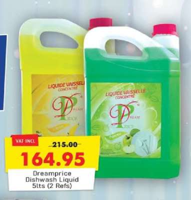 Dreamprice Dishwash Liquid 5lts (2 Refs)