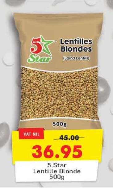 5 Star Lentille Blonde 500g
