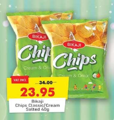 Bikaji Chips Classic/Cream Salted 40g