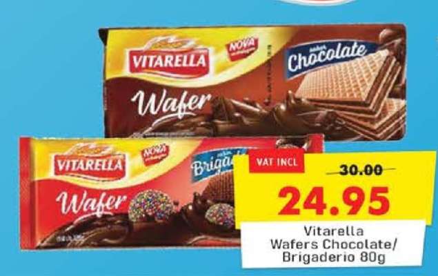 Vitarella Wafers Chocolate/Brigadeiro 80g