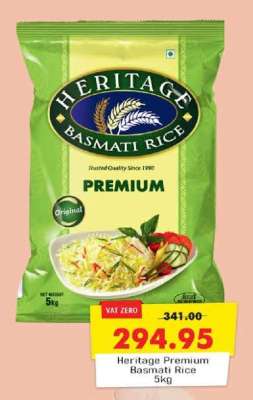 HERITAGE PREMIUM BASMATI RICE 5KG