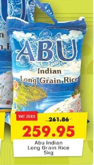 Abu Indian Long Grain Rice 5kg
