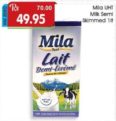 Mila UHT Milk Semi Skimmed 1lt
