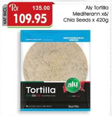Aly Tortilla Mediterrann x6/Chia Seeds x 420g