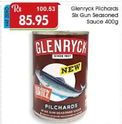 Glenryck Pilchards Six Gun Seasoned Sauce 400g