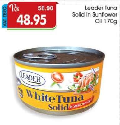 Leader Tuna Solid In Sunflower Oil 170g