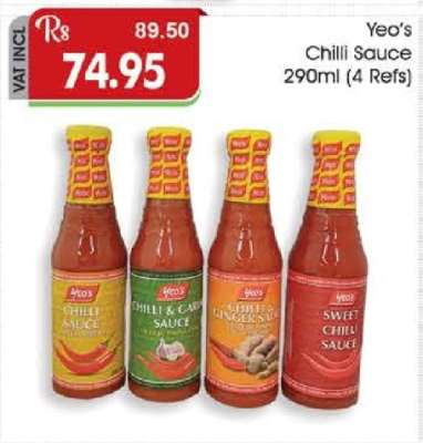 Yeo's Chilli Sauce 290ml (4 Refs)