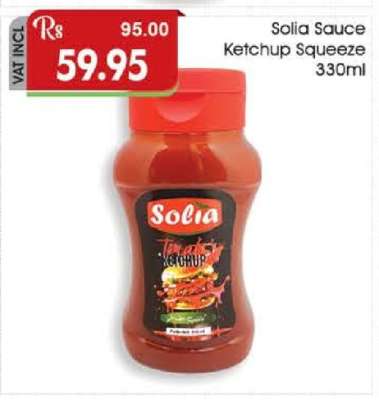 Solia Sauce Ketchup Squeeze 330ml