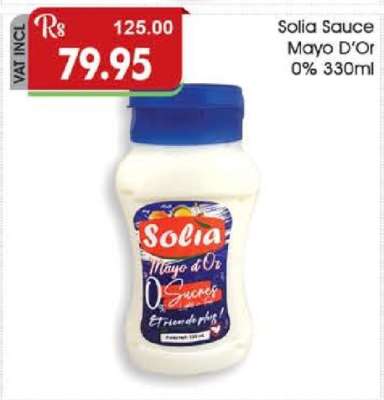 Solia Sauce Mayo d'Or 0% 330ml