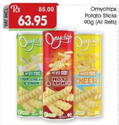 Omychips Potato Sticks 90g (All Refs)