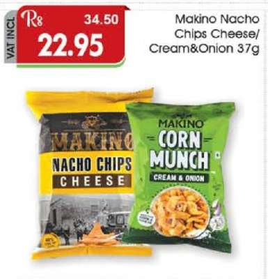 Makino Nacho Chips Cheese/ Cream&Onion 37g