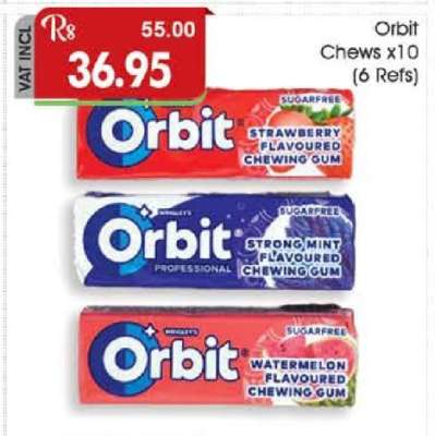 Orbit Chews x10 (6 Refs)