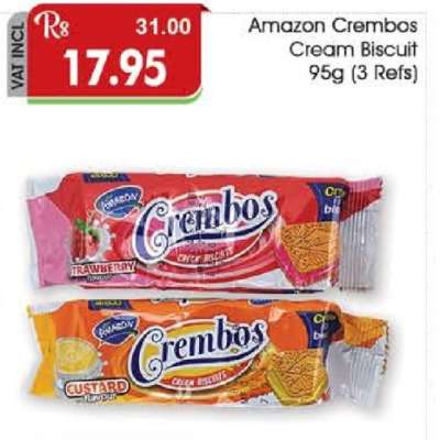 Amazon Crembos Cream Biscuit 95g (3 Refs)
