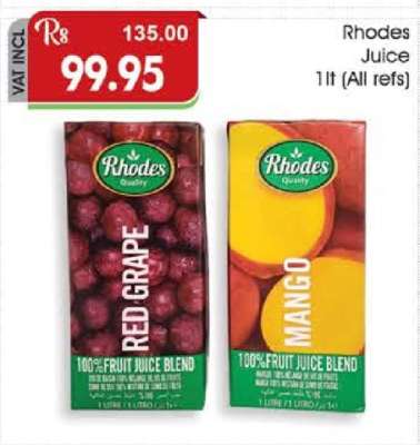 Rhodes Juice 1lt (All Refs)