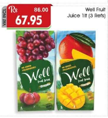 Well Fruit Juice 1lt (3 Refs)