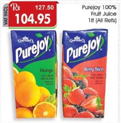 Purejoy 100% Fruit Juice 1lt (All Refs)