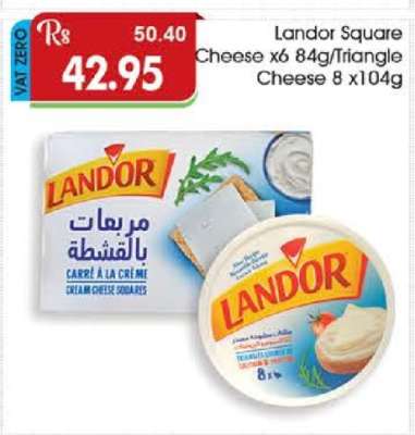 Landor Square Cheese x6 84g/Triangle Cheese 8 x104g