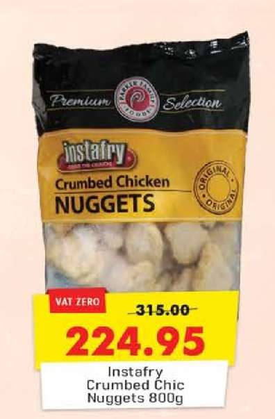 Instafry Crumbed Chicken Nuggets 800g