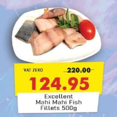 Excellent Mahi Mahi Fish Fillets 500g