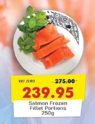 Salmon Frozen Fillet Portions 250g