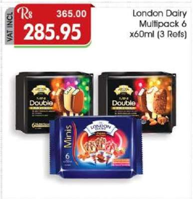 London Dairy Multipack 6 x60ml (3 Refs)