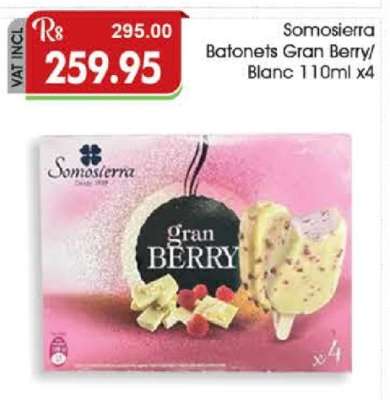 Somosierrra Batonets Gran Berry/Blanc 110ml x4