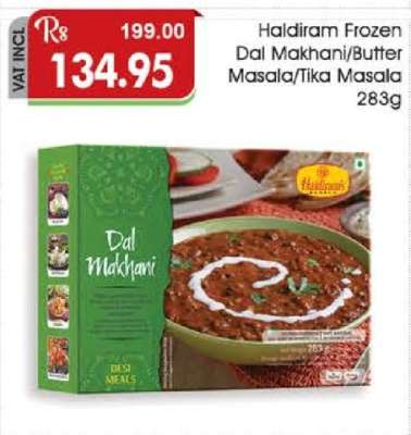 Haldiram Frozen Dal Makhani/Butter Masala/Tika Masala 283g