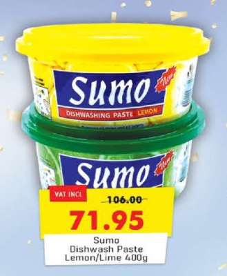 Sumo Dishwash Paste Lemon/Lime 400g