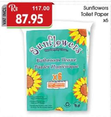 Sunflowers Toilet Paper x6