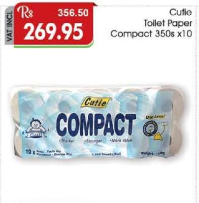 Cutie Toilet Paper Compact 350s x10