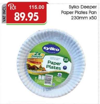 Sylko Deeper Paper Plates Pan 230MM x50