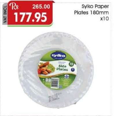 Sylko Paper Plates 180mm x10