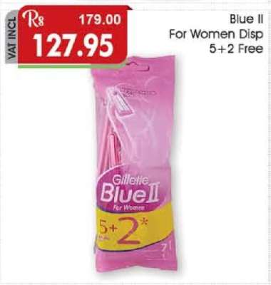 Gillette Blue II For Women Disp 5+2 Free