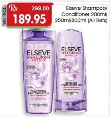 Elseve Shampoo/Conditioner 200ml/250ml/300ml (All Refs)